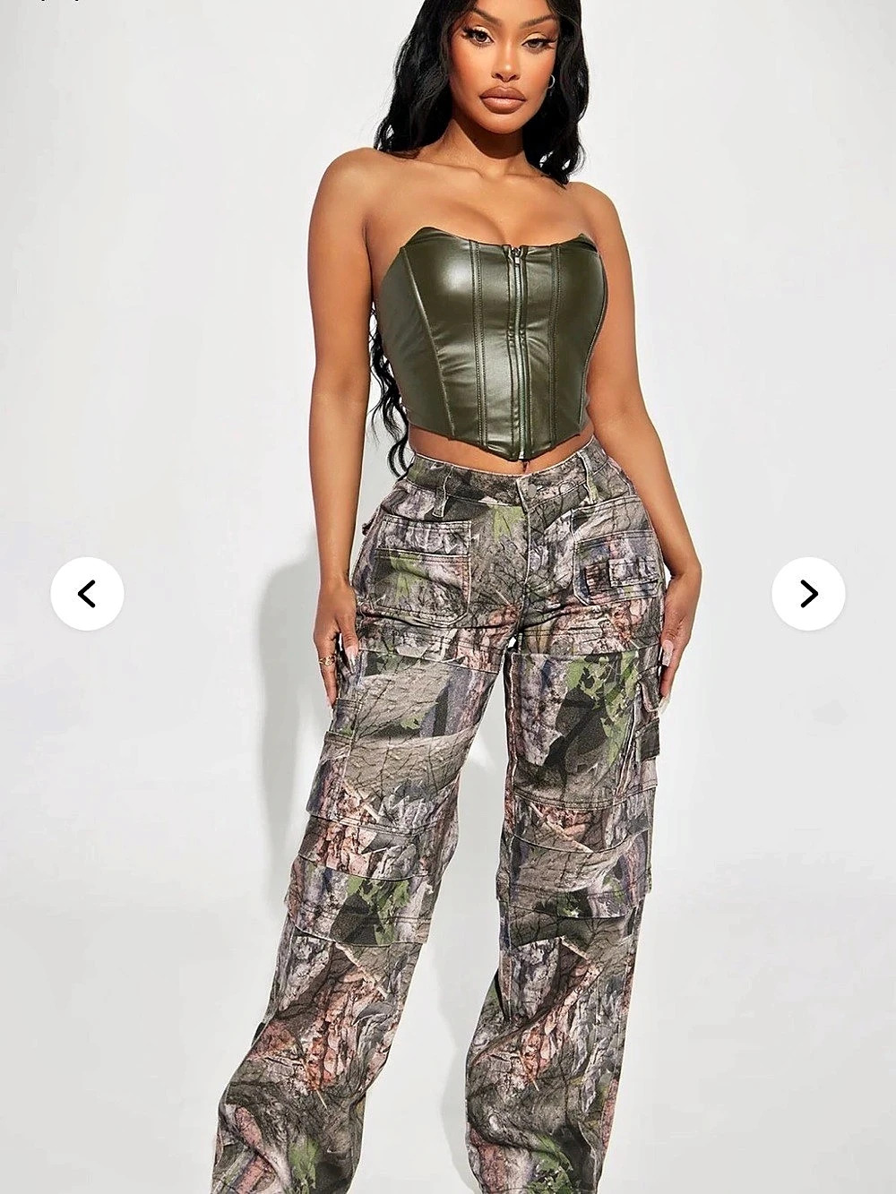 Tall Bree Camo Stretch Cargo Jean